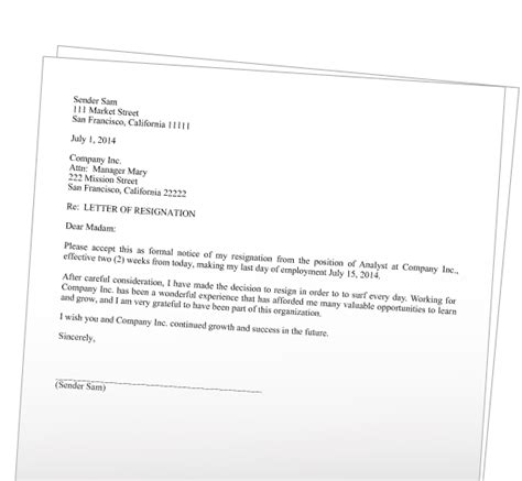 resignation letter formstemplates   resignation letter