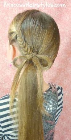 These pictures are from a little booklet i found you can create a fancy braid or a simple braid. HairArt: Fishtail Braid Bow Ponytail Hairstyle Tutorial