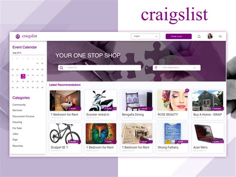Craigslist Website Redesign Uplabs