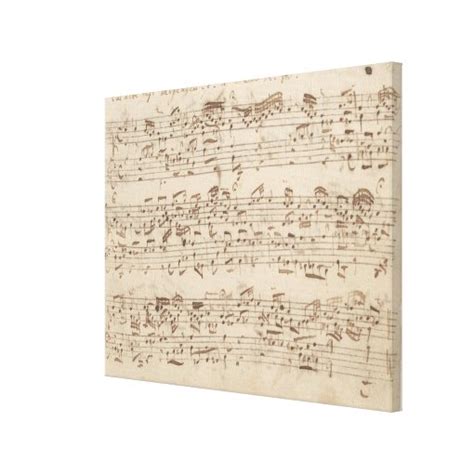 Old Music Notes Bach Music Sheet Canvas Print Zazzle