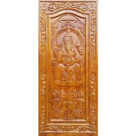 Teak Wood Ganesh Carving Door At Rs 18000piece Carving Wooden Door