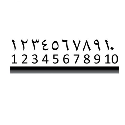 Arabic Number Font Logo Vector Template Design Vector