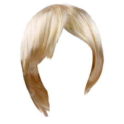 Wig Lady Hair Blonde Hairstyle Wig Modeling Png Transparent Image
