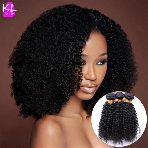 Unprocessed A Grade Kinky Curly Human Virgin Brazilian Hair Bundles Kl Hair Products Very Thick