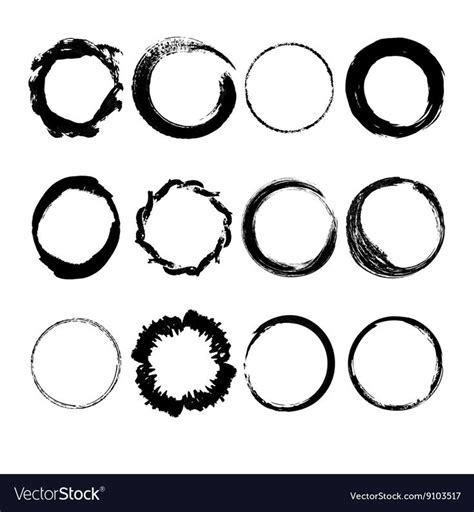 A Set Of Hand Drawn Circles