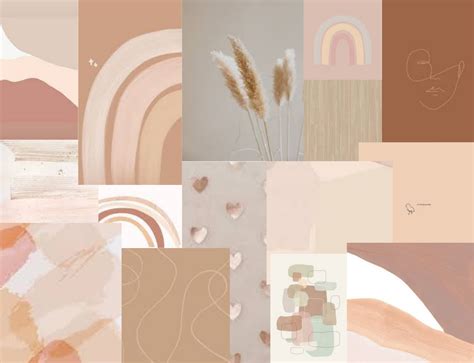 Neutral Collage Wallpaper For Ipad Desktop Wallpaper Art Cute Laptop