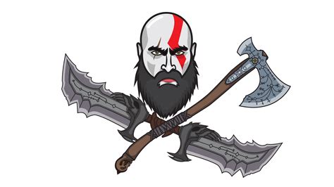 I Made This Kratos Pictureicon A While Ago In Illustrator Wanted To