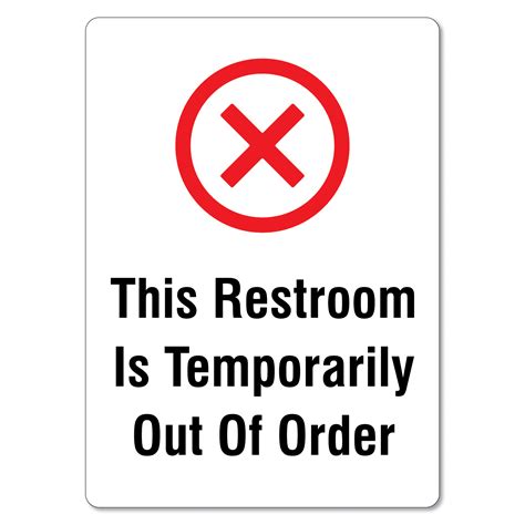 Free Printable Restroom Out Of Order Sign Printable Word Searches
