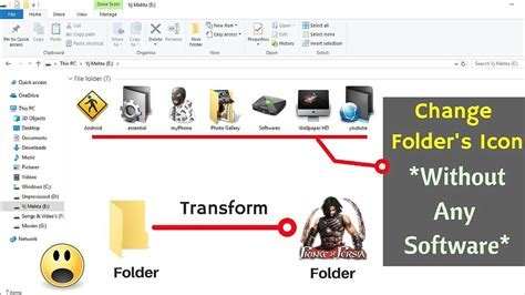 Change Folders Icon In Windows 10windows 7windows 8xp Customize
