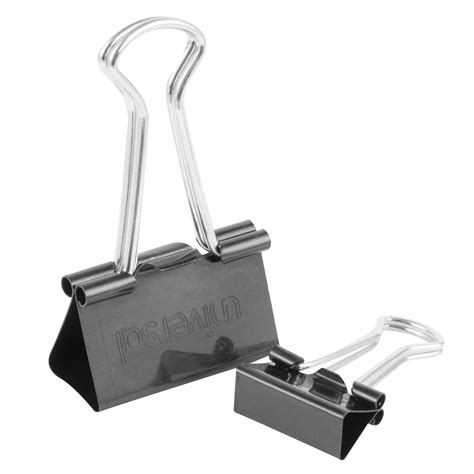 Universal Unv11160 50 Small And 10 Medium Black Binder Clips