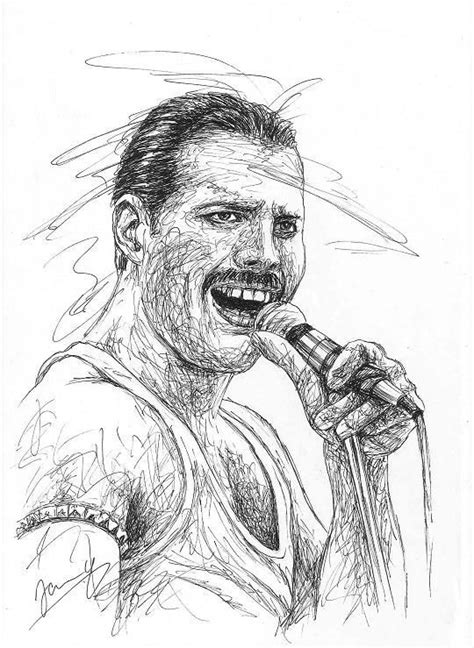 How To Draw Freddie Mercury Step By Step At Drawing Tutorials