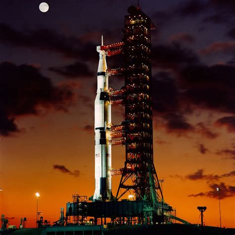 Jean Baptiste Faure The First Saturn V Rocket On Launch Pad A