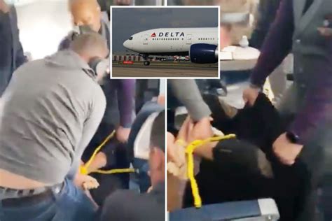 Delta Flight Hijack Cabin Crew Tied With Cuffs In Plane Video Viral On