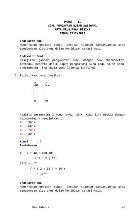 DOC CONTOH SOAL TAHUN 2012 2013 DAN Web ViewMenentukan Besaran