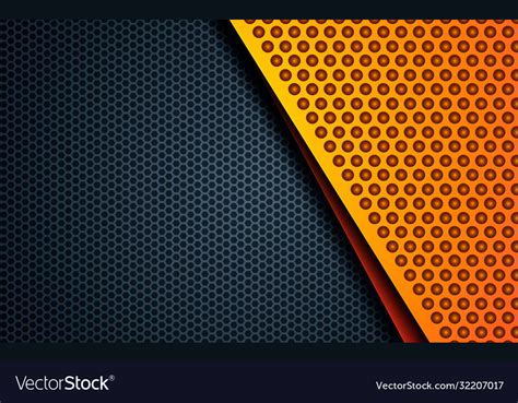 Dark Abstract Background With Yellow Shape Black Vector Image