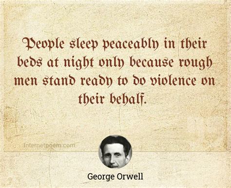 People Sleep Peaceably In Their Beds At Night Only Be 1