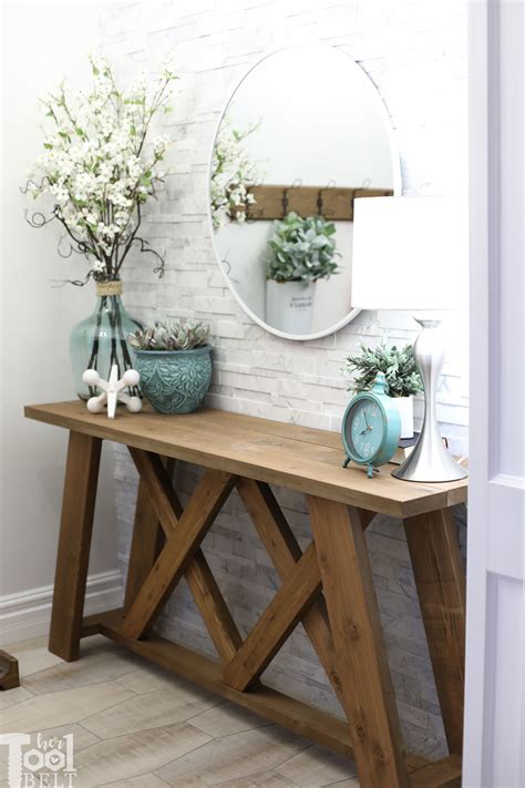 Double X Console Table Plans Her Tool Belt