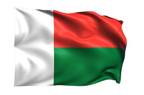 Madagascar Waving Flag Realistic Transparent Background 15309673 Png