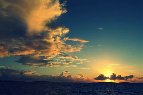 Gambar Laut Pantai Lautan Horison Awan Matahari Terbit Matahari
