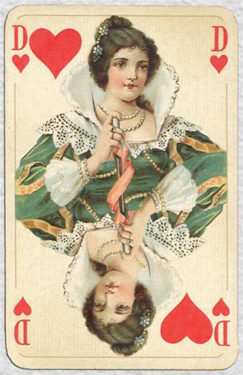 Playingcardstop1000 Victorian Style German Playing Cards Queen Of