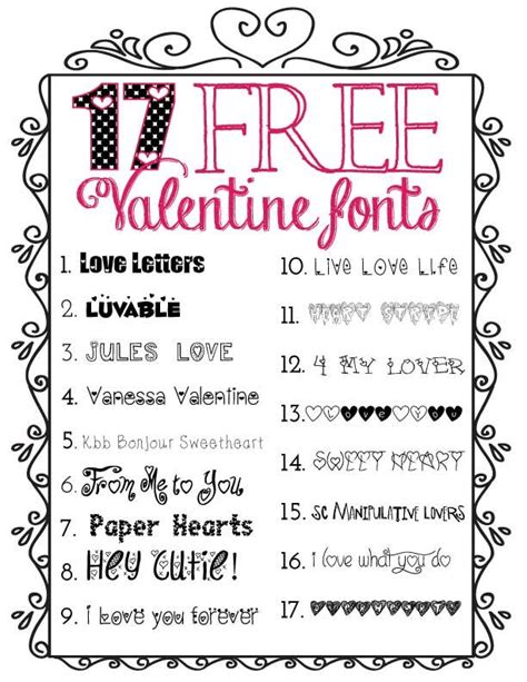 17 Free Valentine Fonts For My Fellow Font Addicts Valentine Font