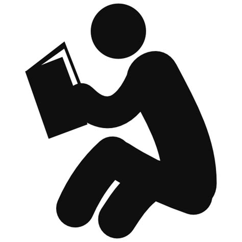 Man Sitting And Reading Book Free Vector Icons Designed By Freepik