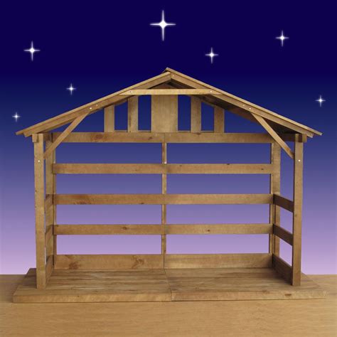 Life Sized Nativity Stable With Star 2d 94 H Outdoor Nativity