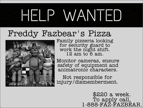 I Decided To Recreate The Help Wanted Newspaper From The Start Of Fnaf