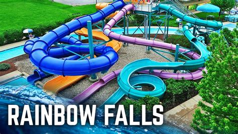 All Water Slides At Rainbow Falls Waterpark Illinois Youtube