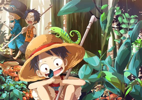 Wallpaper Illustration Anime Boys Cartoon One Piece Monkey D
