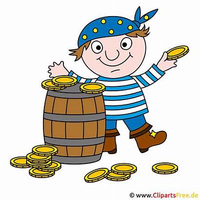 Pirate Pirat Barrel Fairy Clipart Money Cliparts