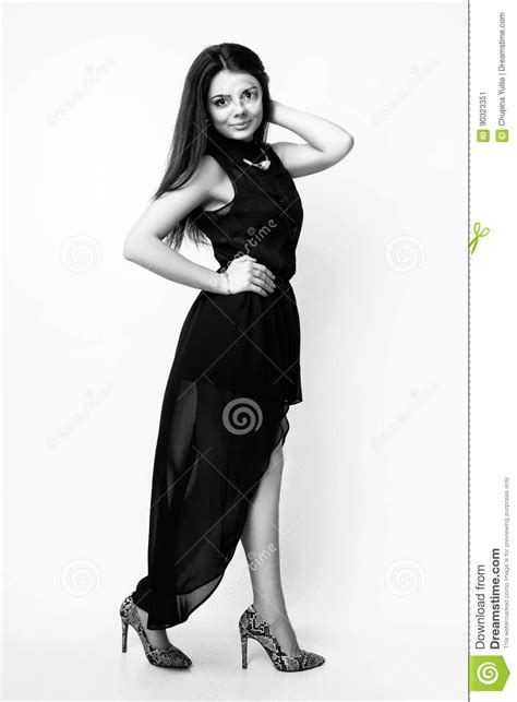 Fashion Style Studio Photo Of A Cute Brunette Stock Image Image Of