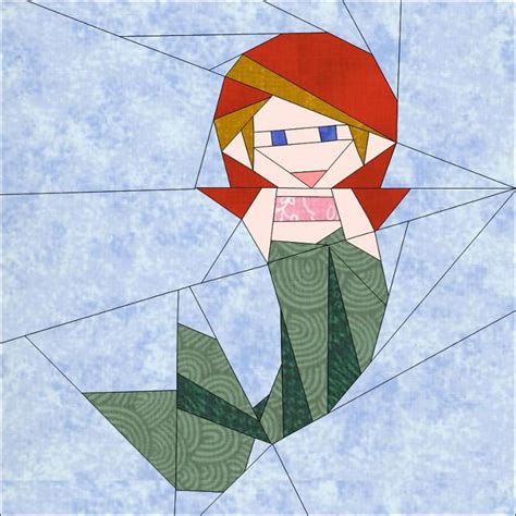 Mermaid Craftsy Foundation Paper Piecing Water Quilt Paper