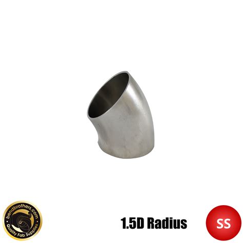 304 Stainless Steel 45° Elbows 15d Radius Bend Brothers