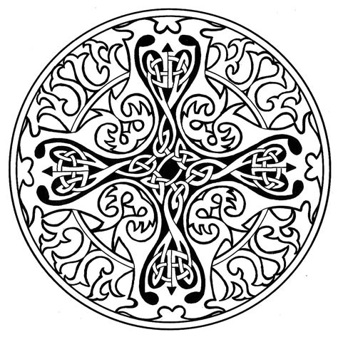 Nice Celtic Cross Coloring Page Download Print Or Color Online For Free