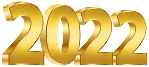 2022 Gold Png Clipart Image