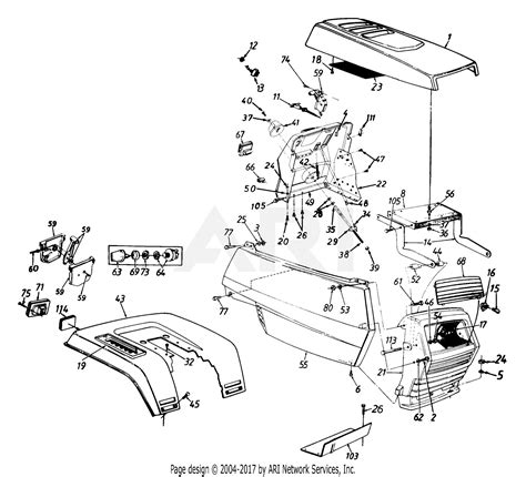Mtd 134a676f190 38 Lawn Tractor Lt 13 1994 Parts Diagram For Front