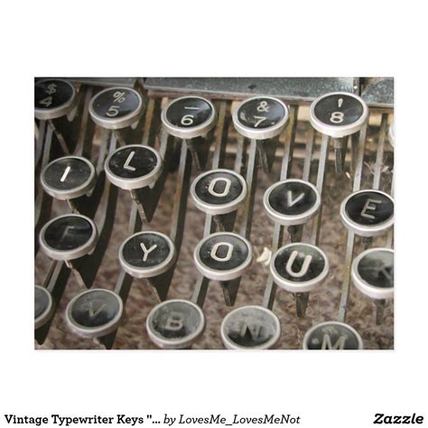 Vintage Typewriter Keys I Love You Postcard By Gravityx9 At Zazzle Send A Quick Note With