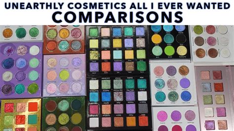 Unearthly Cosmetics All I Ever Wanted 1 And 2 Comparisons Youtube