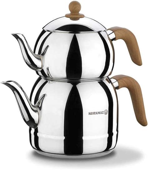 Korkmaz Stainless Steel Turkish Teapot Lt Capacity Amazon