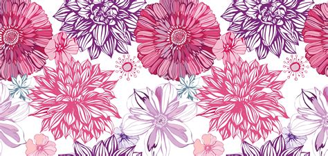 Floral Pattern Background Minimalist Soft Watercolor Floral Print
