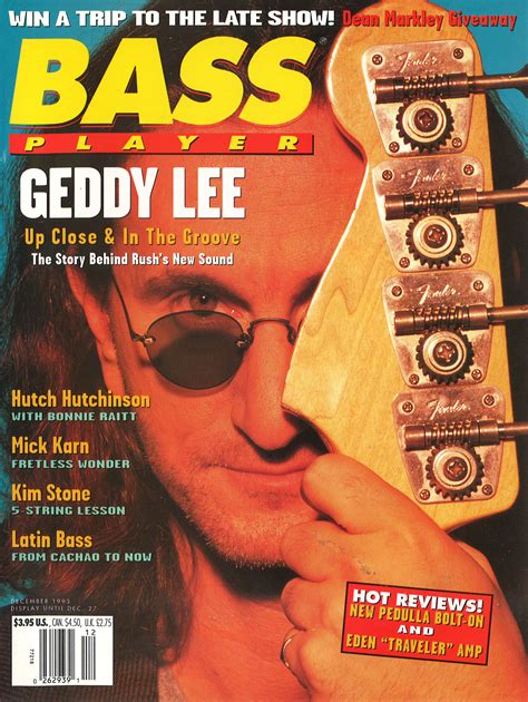 Geddy Lee Still Going Bass Player Magazine December 1993