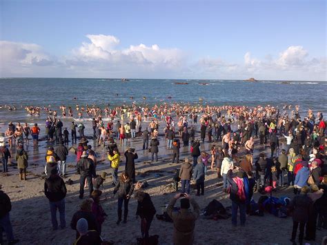 This Is The Annual Boxing Day Swim At Cobo In Guernsey Temperature