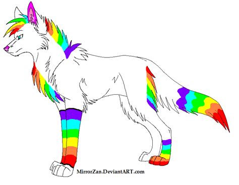 Rainbow Wolf By Johnny The Gay Wolf On Deviantart