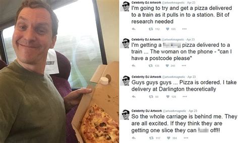 Dj Artwork Live Tweets Mission To Have A Pizza Delivered On A Train