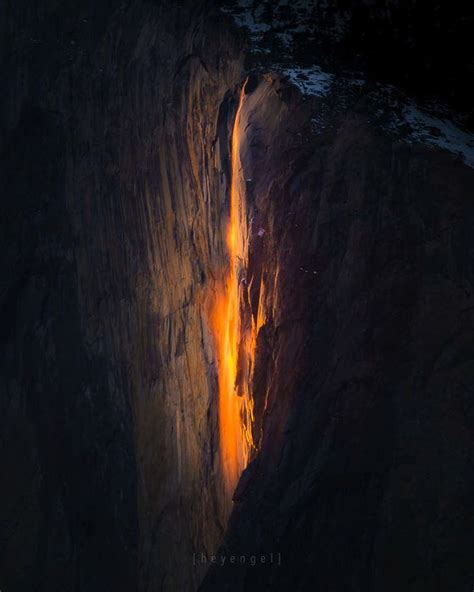 Firefall Magic At Horsetail Falls Yosemite National Park California