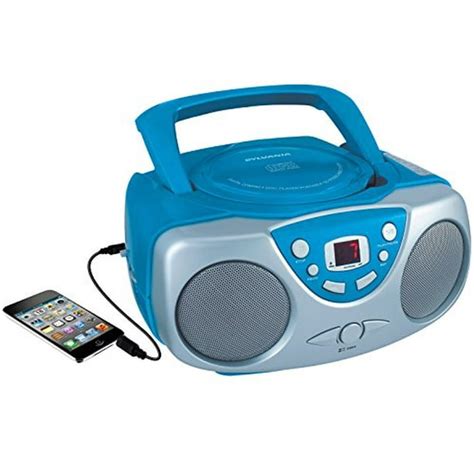 Sylvania Srcd243 Portable Cd Player With Amfm Radio Boombox Blue