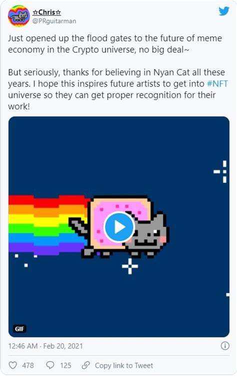 Chris Torres Creation Of Nyan Cat  Sold For Whopping 560000