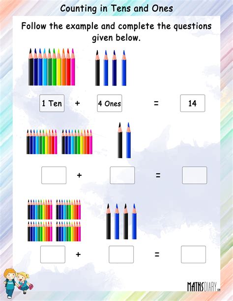 Counting In Tens And Ones Math Worksheets