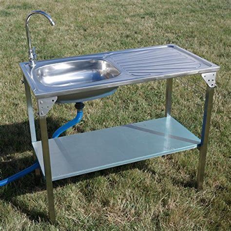 Palm Springs Folding Plastic Table With Sink Tap Camping Sink